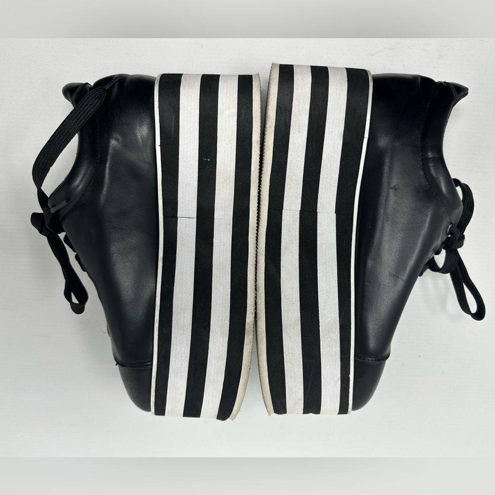 Black and White striped platform shoes (size 8 women’s) hot topic
